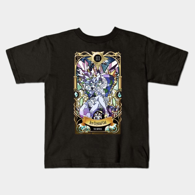 Battle Cats X Ice Crystal Cat - The Empress III Kids T-Shirt by ctrlzie